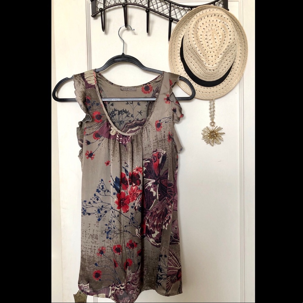 SALE: West Kei Flutter Sleeveless Blouse